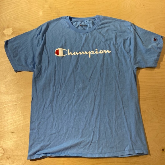 Champion Men's Light Blue Tee XL (OP) - Picture 4 of 9